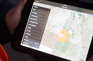 Viewing overhead maps on iPad