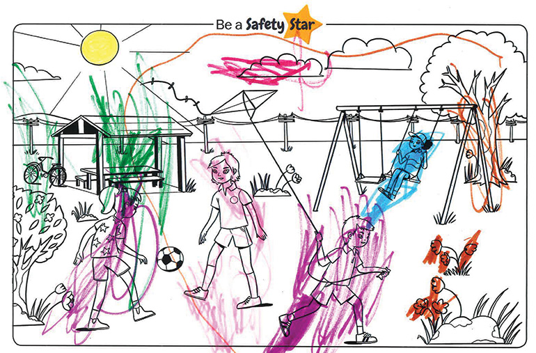 Bourke Healthy Kids Bus Stop Colouring Competition winning entry