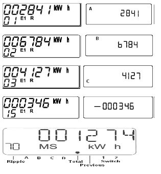 Multiple readings on a meter