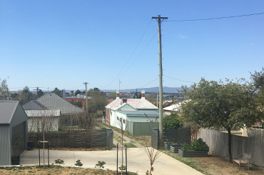 Private power pole on a property