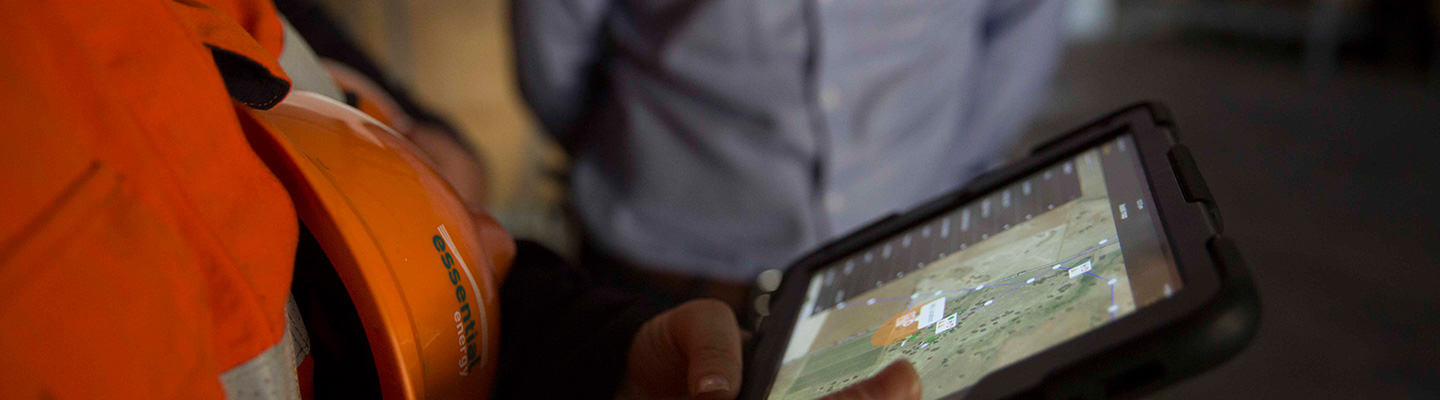 Viewing overhead network data on a tablet