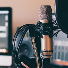 Microphone and headphones