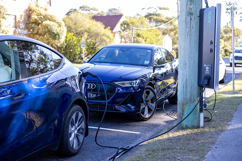 Pole mounted EV charger