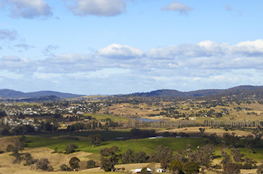 Rural town landscape