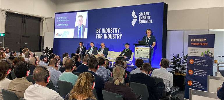 Luke Jenner speaking at the Smart Energy Conference