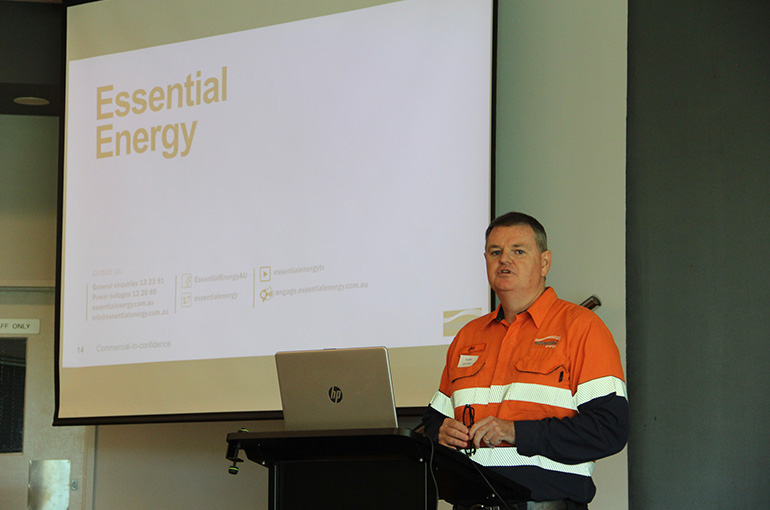Luke Jenner speaking at a regional forum