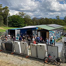 Repurposing for Resilience solar-powered mobile dishwashing facility
