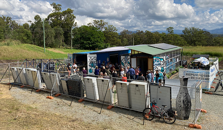 Repurposing for Resilience solar-powered mobile dishwashing facility