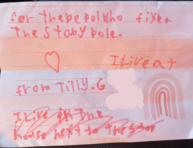 Thank you note
