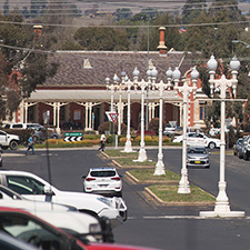 Streetlights in a regional town