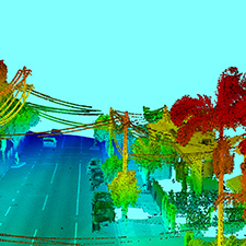 LiDAR image of street