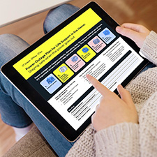Viewing the life support power outage plan on an iPad