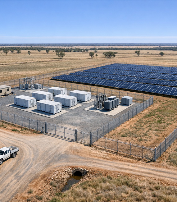 Illustration of a proposed renewable microgrid