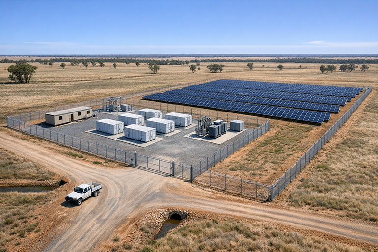 Illustration of a proposed renewable microgrid