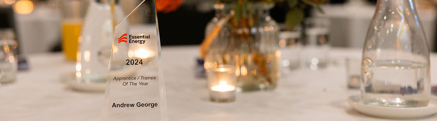 Trophy on a table