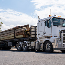 Cowra depot recycled pole truck
