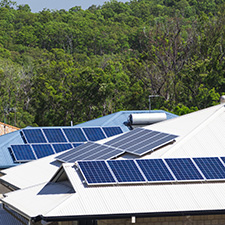 Solar panels on houses