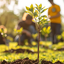 People planting trees
