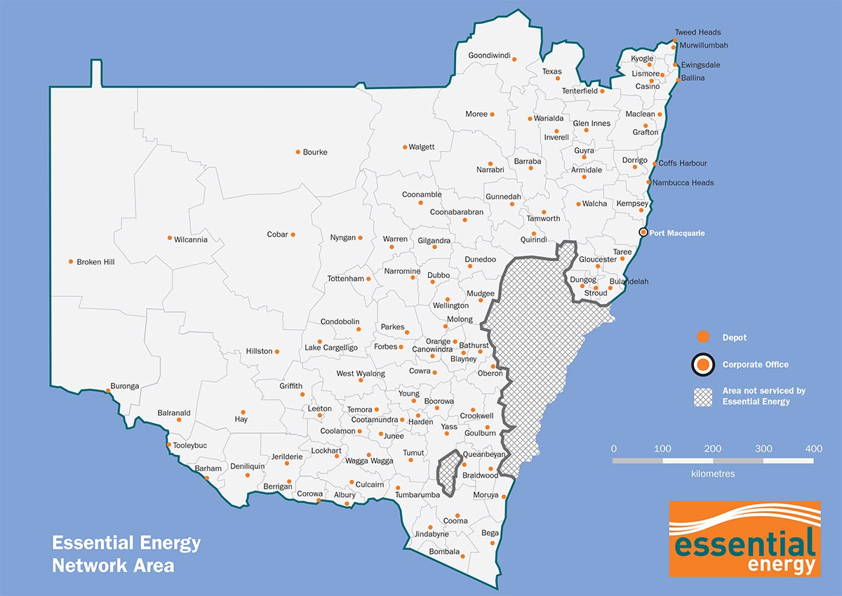 Essential Energy Network Map