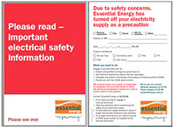 Electrical safety field card