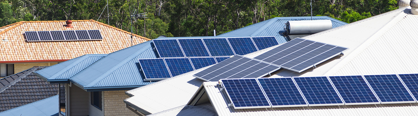 Houses with rooftop solar