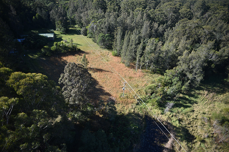 Corridor photo from aerial inspection