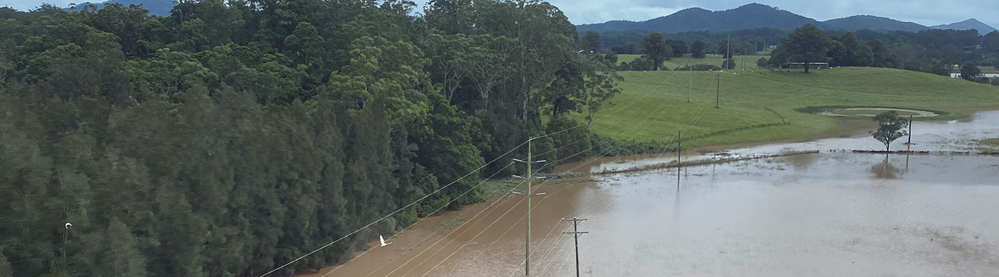 Powerlines and flood