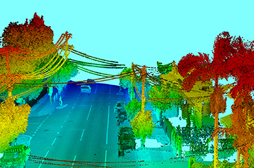 LiDAR streetscape image