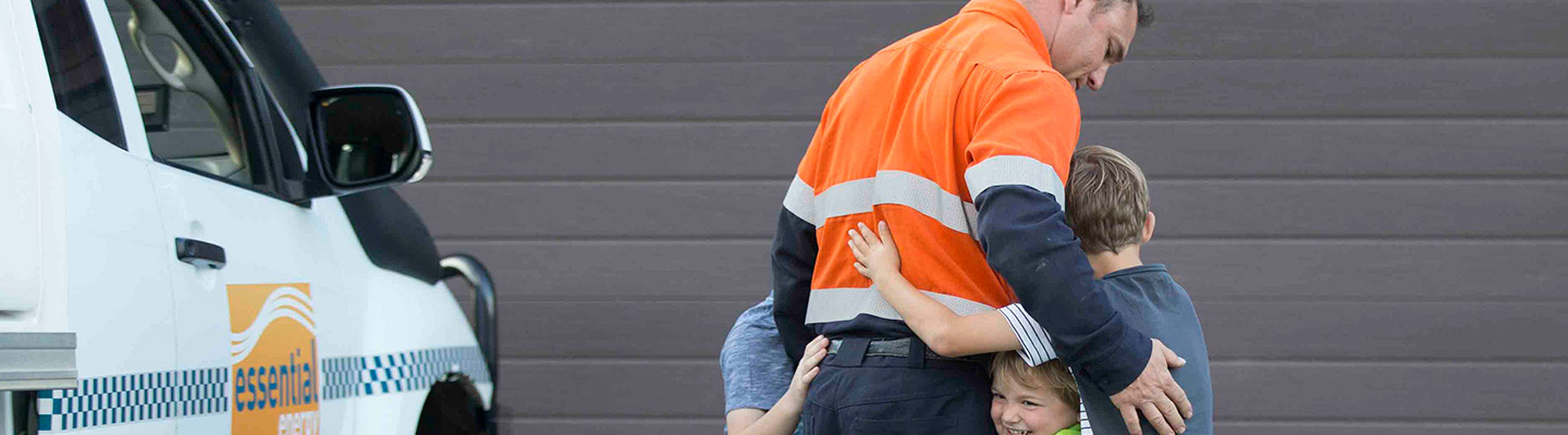 Worker returning home to family