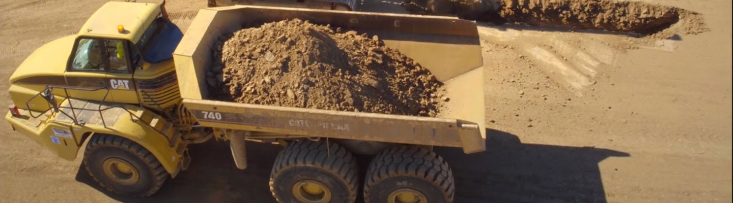Truck carrying dirt