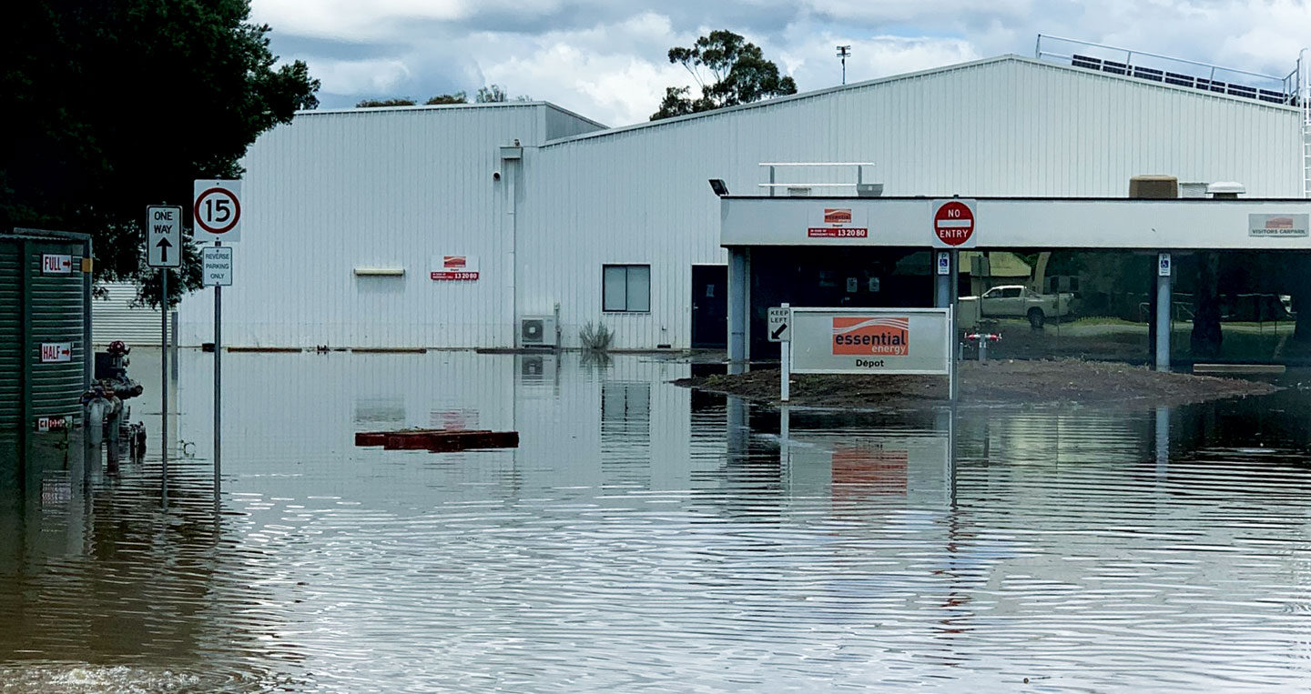 Flooding at the Cowra depot in November 2022