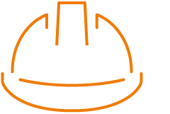 A safety helmet icon