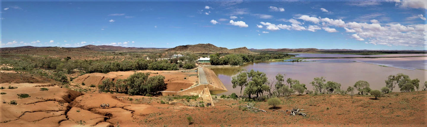 Aerial view of Stephens Creek Reservoir
