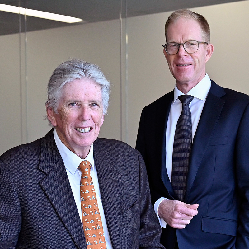 Portrait of Doug Halley, Chair, and John Cleland, CEO